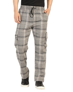Toplot Men'S Regular Casual Pants (Chex-Trouser-5208-Grey-28_Grey,Grey,28,B0DJKV5XRN