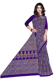 Tamaira Fashion Womens Plain Weave Pure Cotton Saree Without Blouse Piece(2336_Purple)