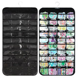 PACMAXI Hanging Sticker Display Organizer, Double-Sided 80 Pocket Sticker Storage, Portable Wall-Hanging Sticker Holder for Vend