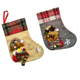 Forty Wings 2 Pcs 6 Stocking Socks Treat Bag Goody Bag Gift Wrappig Bag Santa Claus Haversack Bags Christmas Party Favour Chris