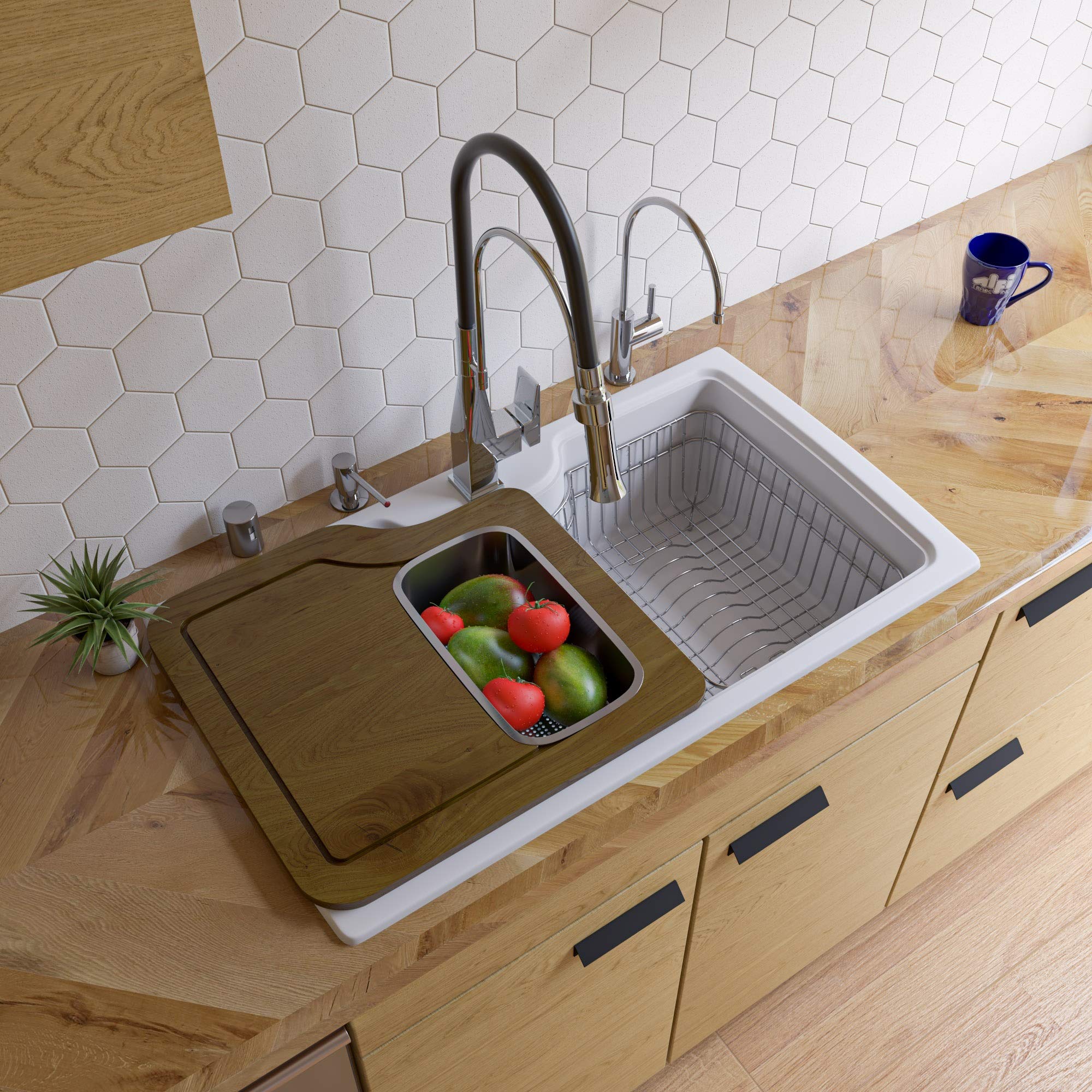 ALFI brand AB60SSC Steel Colander Insert, Stainless