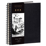 Artists Sketchbook Hardcover - 200GSM Very Thick Paper - Large, Spiral Sketch Book for Drawing and Mixed Media - Sketch Pad, Art