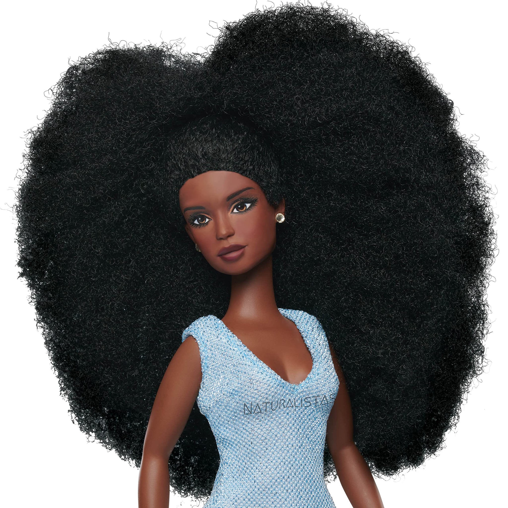 Naturalistas 11.5-inch Fashion Doll and Accessories Liya, 4C Textured Hair, Deep Brown Skin Tone, Designed and Developed by Purp
