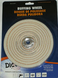 Dico 527406 1/4Inch Spiral Sewn 6Inch Diameter 1/2Inch Thick Buffing Wheel, White (7000194)