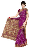 Tamaira Fashion Plain Weave Womens Pure Cotton Saree Without Blouse Piece (2355_Wine)