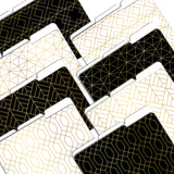 Better Office Products Decorative File Folders, 24 Pack, 8 Designs (4 Black & 4 White) Heavyweight, Letter Size (9.5 x 11.5) w