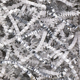 Aviditi Crinkle Cut Paper Shred Filler, White/Silver, (1 Case of 10 Lbs.) for Gift Wrapping, Holidays, Craft DIYs, Basket Filli