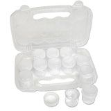 The Beadsmith Personality Case Clear Storage Organizer Box, 8 x 8.5 x 1.75 inches Includes 12 Small Containers with lids 1