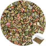456 PCs Natural Chip Stone Beads, 5-8mm Irregular Multicolor Gemstones Loose Crystal Healing Unakite Rocks with Hole for Jewelry