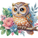 MVVMTOP Diamond Art Painting Kit, DIY Owl 5D Diamond Art Painting Special Shape Drills Diamond Art Painting Mosaic Making Craft,
