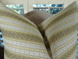 Plutus Brands Plutus Full Stripe Handmade Throw Pillow, 12 X 25, Taupe/Gray