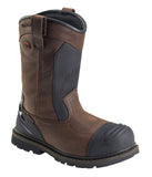 FSI FOOTWEAR SPECIALTIES INTERNATIONAL Mens 7896 Hammer 11 Wellington Met Carbon Toe Waterproof EH Work Boot, Brown, Wide