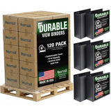Samsill Durable 6 inch 3 Ring Binder, Locking D Ring 100% Recycled Chipboard, Black, Pallet of 120 Binders in 20 Cartons