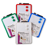 Charles Leonard Magnetic Dry Erase Boards - 8.5 x 11 Mini Whiteboards for Home, Office - Pack of 4 Personal White Board Sets Eac