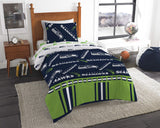 Officially Licensed NFL Seattle Seahawks Twin Bed In a Bag Set, 64 x 86