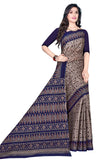 Tamaira Fashion Womens Plain Weave Pure Cotton Saree Without Blouse Piece(1362_Greyandblue)