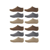 Veera Paridhaan Men & Women Ankle Cut Plain Cotton Socks/Peds/Footie/NoShow (Free Size 4Beige,4Grey,4Brown:Pack Of 12)