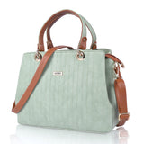 Adisa Texture Stripes Handbag Shoulder Bag For Women And Girls With Sling Belt (Ad4074-Green),Green,,B0DCTG3JKR