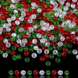 ZHIYUXI 400pcs Christmas Beads for Jewelry Making Red Green Glass Christmas Beads for Crafts Bracelets Pens Christmas Charms Bea