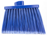 SPARTA Plastic Broom Head, Angled, Flagged for Small Debris Indoor, Outdoor, Home, Restaurant, Lobby, Office, 12 Inches, Blue
