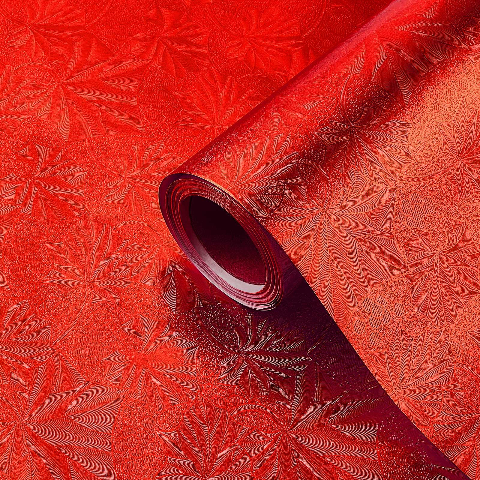 Jecery Embossed Floral Foil Paper Metallic Wrapping Paper Colored Foil Sheets for Crafts Scrapbook Florist Cake Board Cake Drums