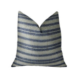 Plutus Brands Plutus Stone Manor Indigo Handmade Throw Pillow, 16 X 16, Navy/Cream