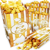 CUSINIUM 1oz Metallic Gold Paper Popcorn Bags (100-pack) - Carnival Theme - Customizable