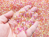 Iridescent Crispy Bingsu Beads for Crunchy (BTL) Slime, Iridescent Straw Beads, 3D Glitter, Slime Supply (Pink Lemonade, 100 gra