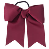 Burgundy Jumbo Bow Pony with Tails