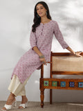 Libas Women'S Cotton Printed Straight Kurta (37256_Maroon Maroon 2Xl