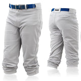 Franklin Sports Youth Baseball + Softball Pants Knee High Grey Baseball Pants for Kids Boys + Girls Knicker Style Bottoms wi