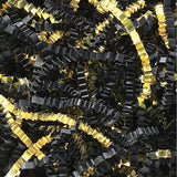 Aviditi Crinkle Cut Paper Shred Filler, Black/Gold, (1 Case of 10 Lbs.) for Gift Wrapping, Holidays, Craft DIYs, Basket Filling