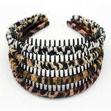 JOBAND Leopard Print hairbands,hair Headbands for women,Fashion Hair Accessories,Non-slip Resin comb teeth hair hoop ((Pack of 4