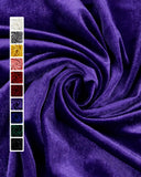 HOTGODEN Stretch Velvet Fabric by The Yard: Purple 63 Wide 1 Yards 95% Polyester 5% Spandex Velvet Fabric for DIY Sewing, Uphols