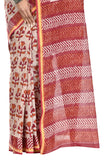 Tamaira Fashion Womens Cotton Saree With Blouse Piece (4T-5K69-Cp4M_Beige)