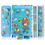 FunBlast Stationery Kit for Kids Pencil Box, 2 Pencils, Drawing Book, Scale, Erasers, Sharpener for Art and Craft, Stationery