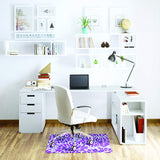 Deflecto Fashionmat Chair Mat, Purple Rain Design, Hard Floor And Flat Pile Carpet Use, Non-Studded Rectangle, 35” X 40”
