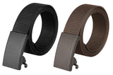 Zacharias MenS Nylon Canvas Army 40 Mm Belt (Rn301_Black & Brown) (Pack Of 2)