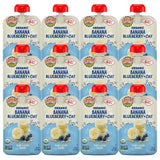 Earth's Best Organic Baby Food Pouches, Wholesome Breakfast Puree for Babies 6 Months and Older, Organic Banana Blueberry and Oa