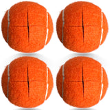 HiBallBall 4 Pack Precut Tennis Balls for Walkers, Heavy Duty Long Lasting Felt Pads for Furniture Legs and Floor Protection (Or
