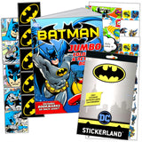 Batman Coloring Book Set Bundle for Kids with Batman Stickers, Reward Sticker Set, 2-Sided Superhero Door Hanger, and More