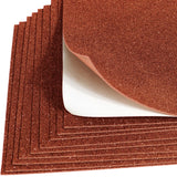 10 Sheets Glitter Cardstock Burnt Orange Paper for Christmas Thanksgiving Day Fall Decorations, Self-adhesive Backs 30 X 20cm A4