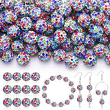 200 Pcs White Mixed Rhinestone Beads for Jewelry Making, Sparkle Crystal Clay Christmas for Bracelet Baseball Necklace Earring C