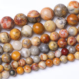 60PCS 6MM Natural Crazy Lace Agate Beads Round Loose Stone Beads for Jewelry Making DIY Energy Stone Healing Power Bracelet 15