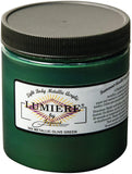 Jacquard Lumiere Fabric Color 8 oz Jar Metallic Olive Green