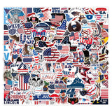 100pcs American Stickers Independence Day Aesthetic Vinyl Stickers Stickers for Laptop Water Bottle Hydro Flask Bicycle Computer