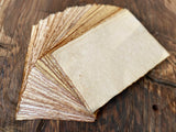 Wanderings Vintage Handmade Deckle Edge Cards - 2x3.5 - 150 GSM - 50 Pack Blank Cards - Ideal for Place Cards, Name Cards for Ta