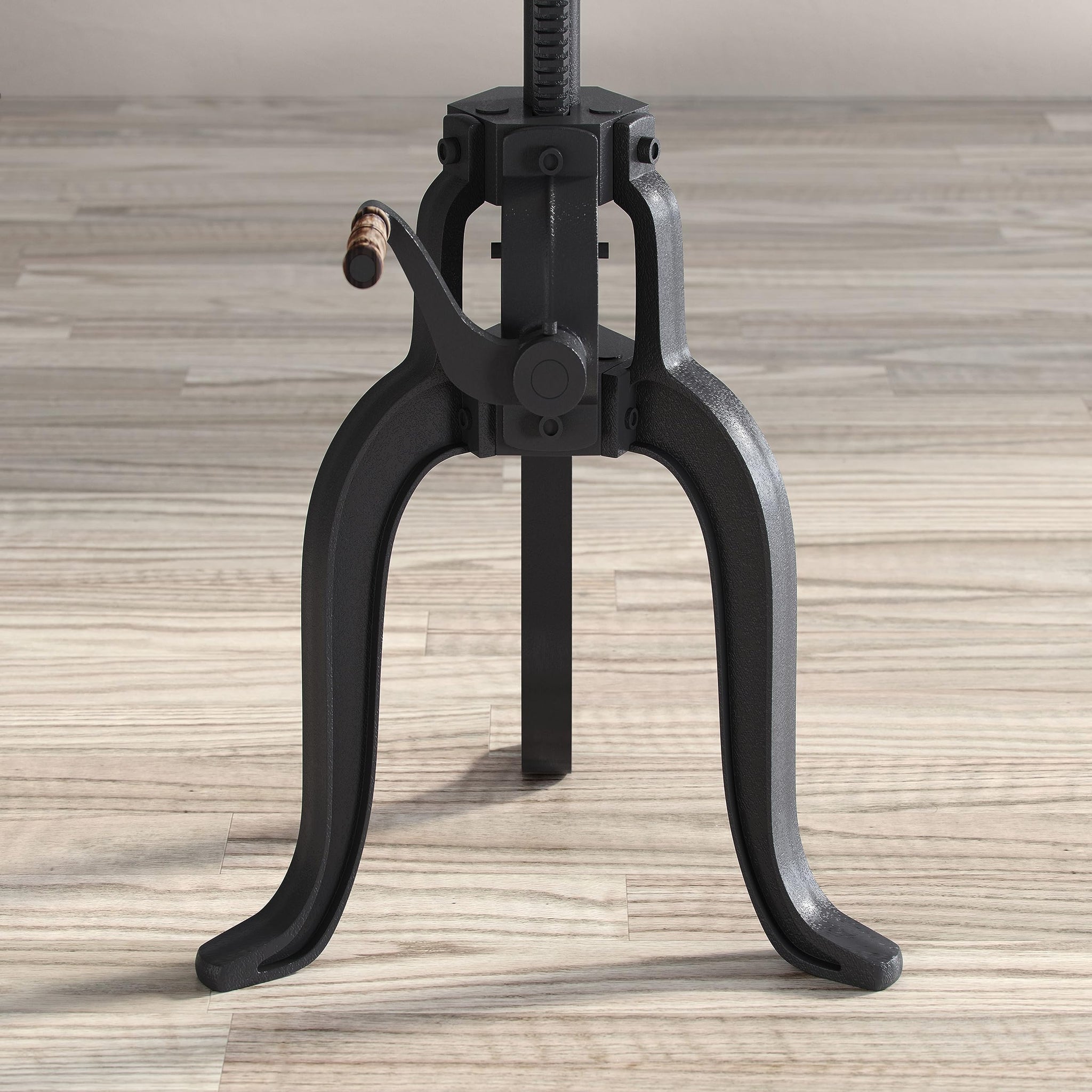 Jofran Inc. Global Archive Industrial Iron And Solid Wood Crank Table