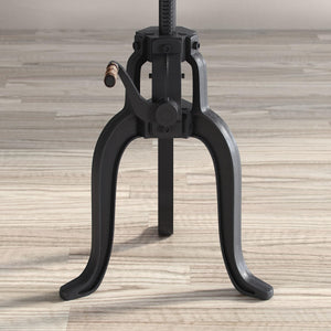 Jofran Inc. Global Archive Industrial Iron And Solid Wood Crank Table
