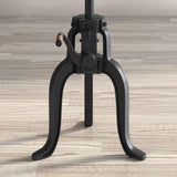 Jofran Inc. Global Archive Industrial Iron And Solid Wood Crank Table
